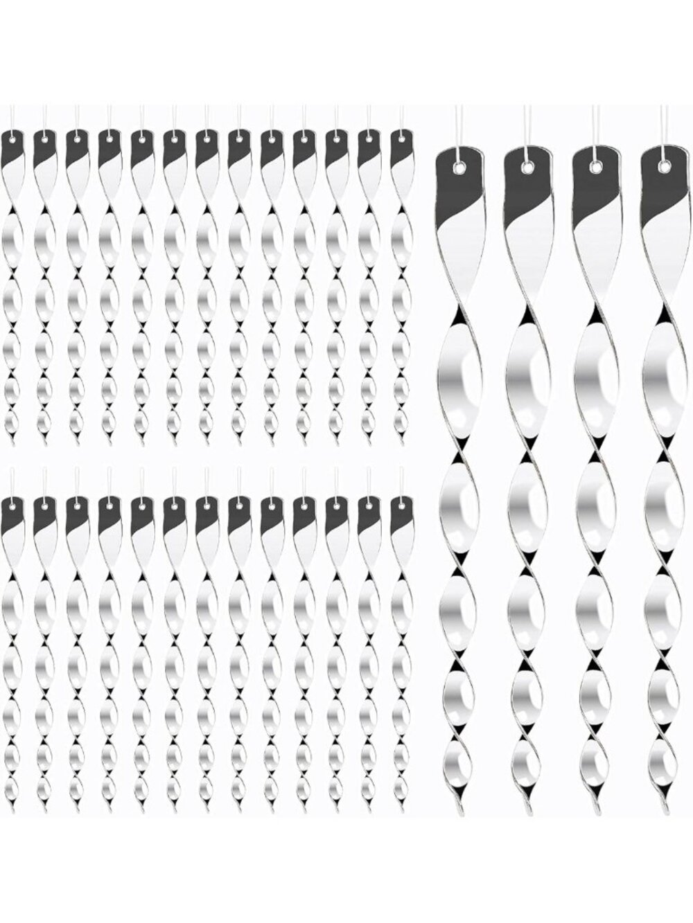 30 Pack Bird Deterrents - Reflective Scare Rods for Garden, Outdoor Bird